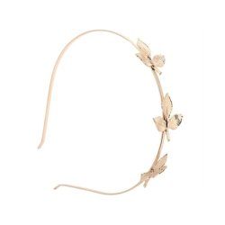 Ecarla Hair Band With Leaves Copper