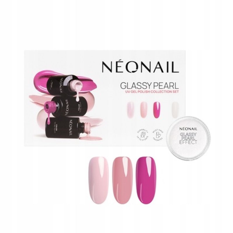 Neonail Set Glassy Pearl Pink Essence Hybrid Nail Polish 3ml Rosy Moment Hybrid Nail Polish 3ml Marshmallow Vibes
