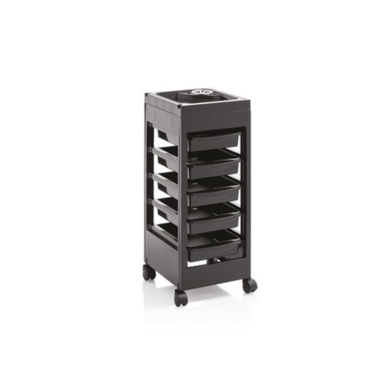 Xanitaliapro Milano Service Cart For Hairdresser Tools Black