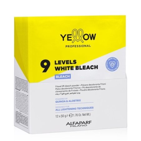 Yellow Professional White Bleach 9 Levels Sachet 12x50g