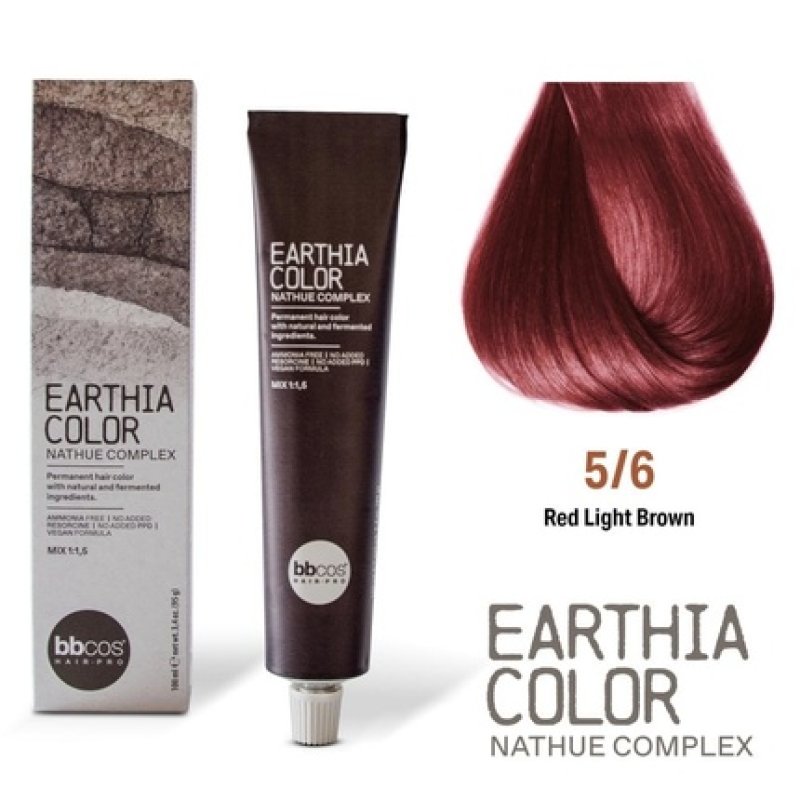 Bbcos Earthia Color Nathue Complex 56 Red Light Brown 100ml