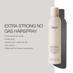 PREVIA Extra Strong No Gas Hairspray with Organic Verbascum Flower 11.8oz