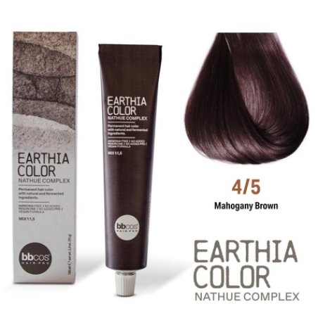 Bbcos Earthia Color Nathue Complex 45 Mahogany Brown 100ml Hair Color