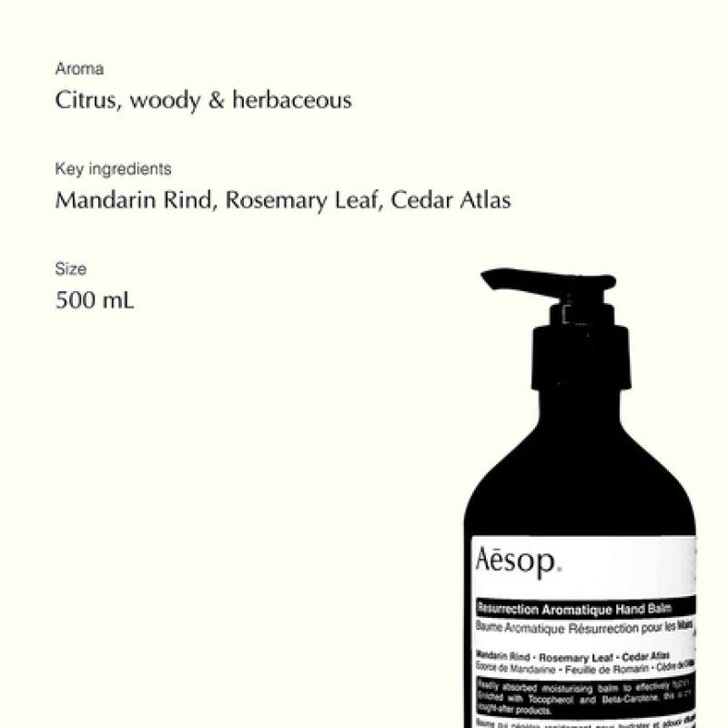 Aesop Resurrection Aromatique Hand Balm 500ml