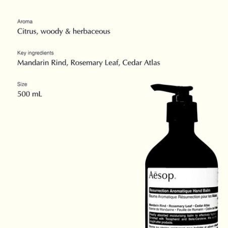 Aesop Resurrection Aromatique Hand Balm 500ml