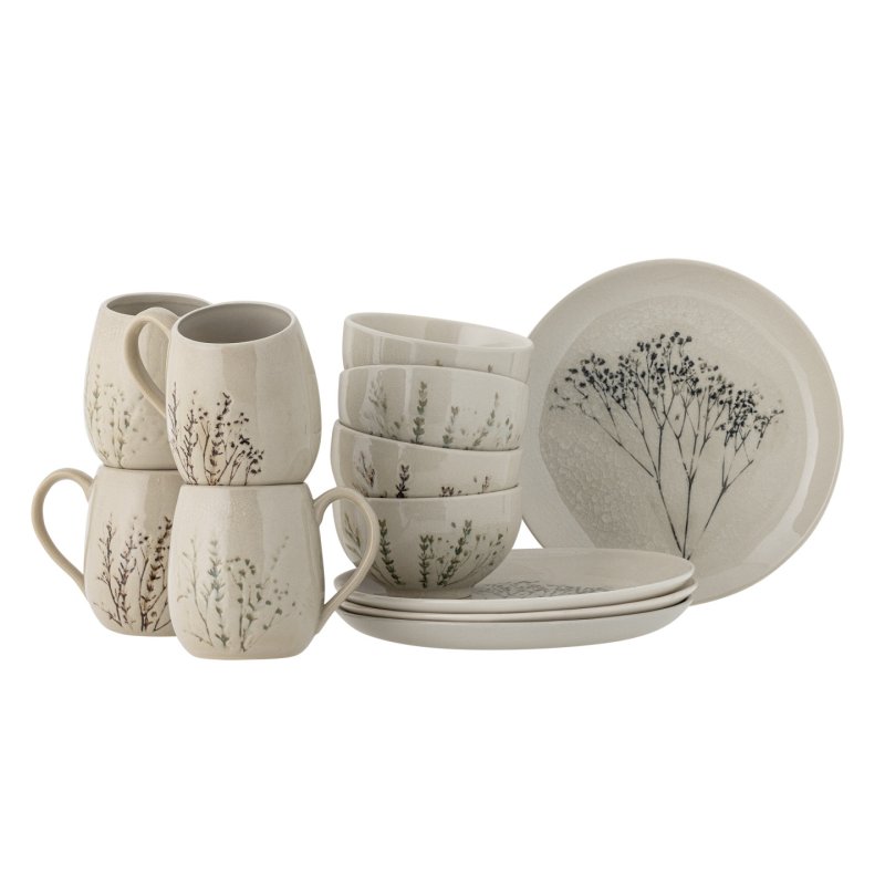Bloomingville - Bea Breakfast Set - Nature - Stoneware