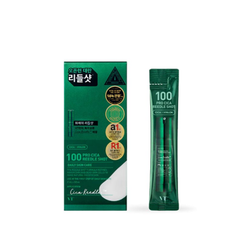 Vt Cosmetics 100 Pro Cica Reedle Shot 2ml X 10 Pieces