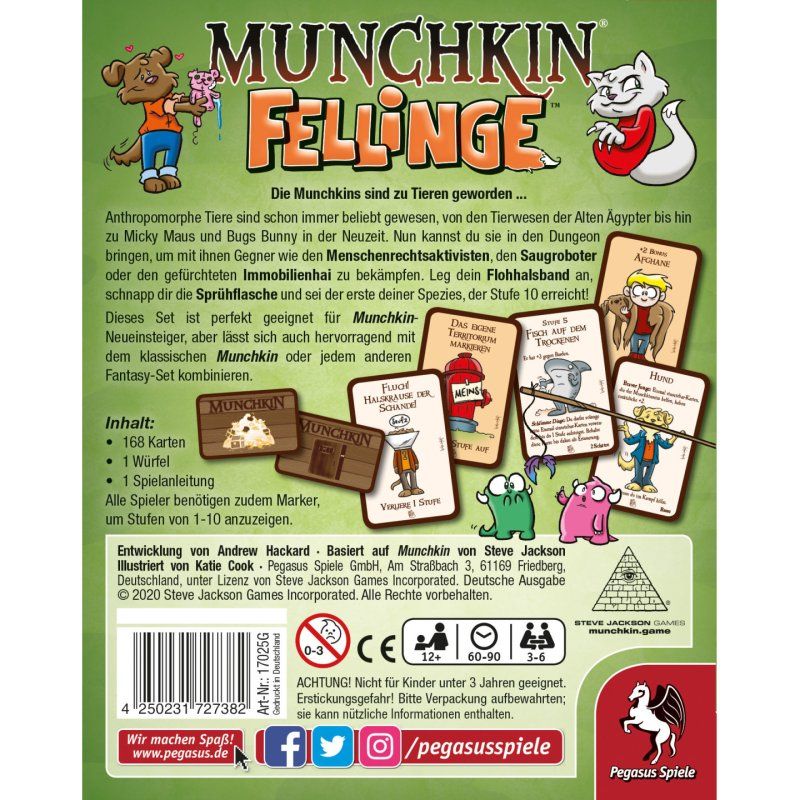 Pegasus Spiele Munchkin Fellinge Jeu de société Voyage/aventure