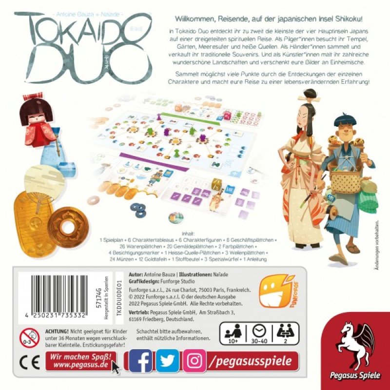 Pegasus Spiele Tokaido Duo 40 min Board game Family