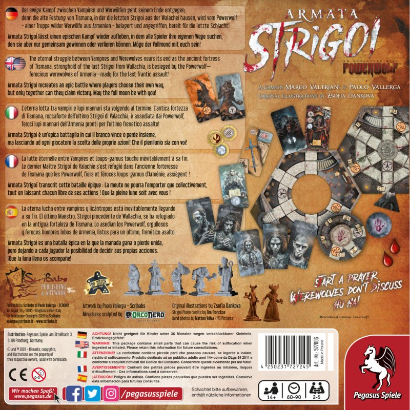 Pegasus Spiele Armata Strigoi 90 min Board game Role-playing