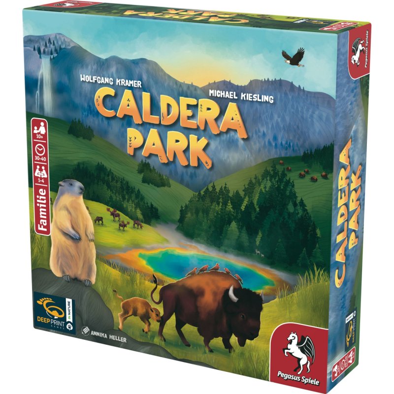 Pegasus Spiele Caldera Park Jeu de société Voyage/aventure