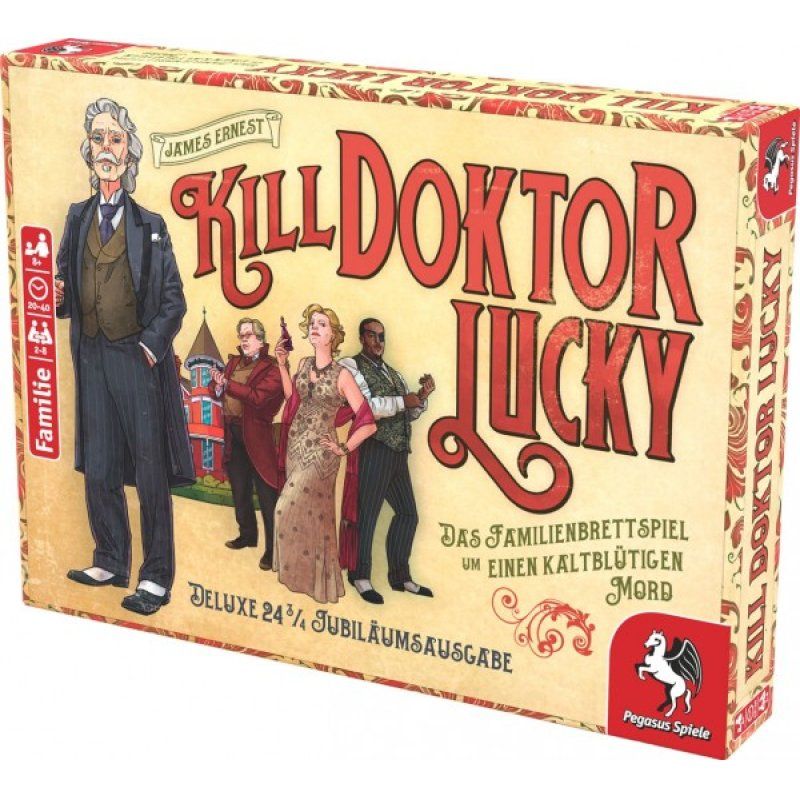 Pegasus Spiele Kill Doktor Lucky Jeu de société Détective