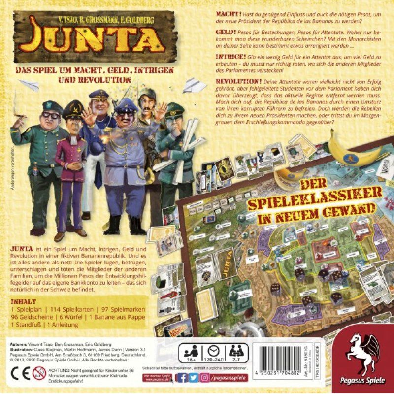 Pegasus Spiele Junta Jeu de cartes Traditionnel