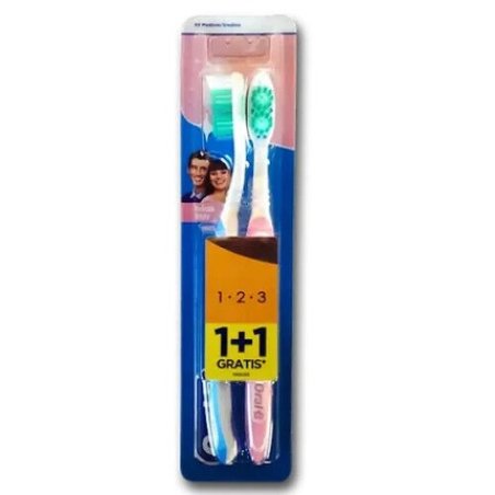 Oral-B Delicate White Medium Toothbrush Blue/White with 1 Extra Brush