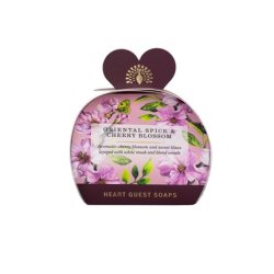 The English Soap Company Luxury Sandalwood Shea Butter Heart Shaped Guest Soaps 3 x 20g - Pack of 3