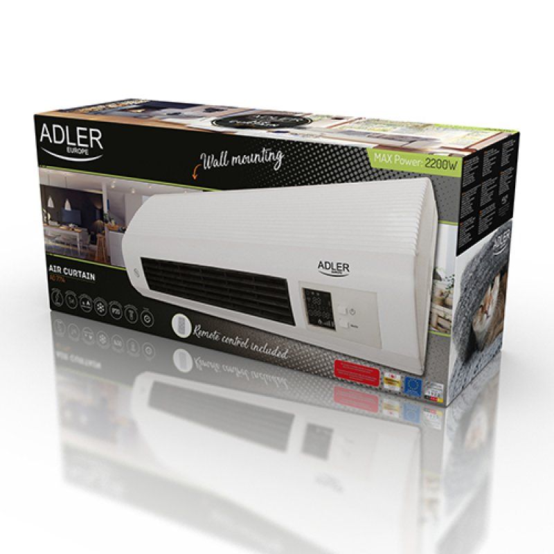 Adler AD 7714 appareil de chauffage Intérieure Noir, Blanc 2200 W Chauffage de ventilateur électrique
