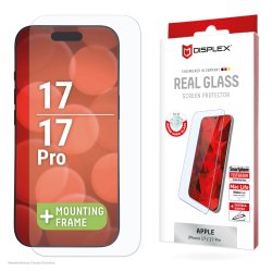 Displex Screen Protector (10H) for Apple iPhone 17/17 Pro, Eco Mounting Frame, scratch resistant