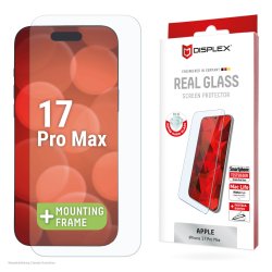 Displex Screen Protector (10H) for Apple iPhone 17/17 Pro, Eco Mounting Frame, scratch resistant
