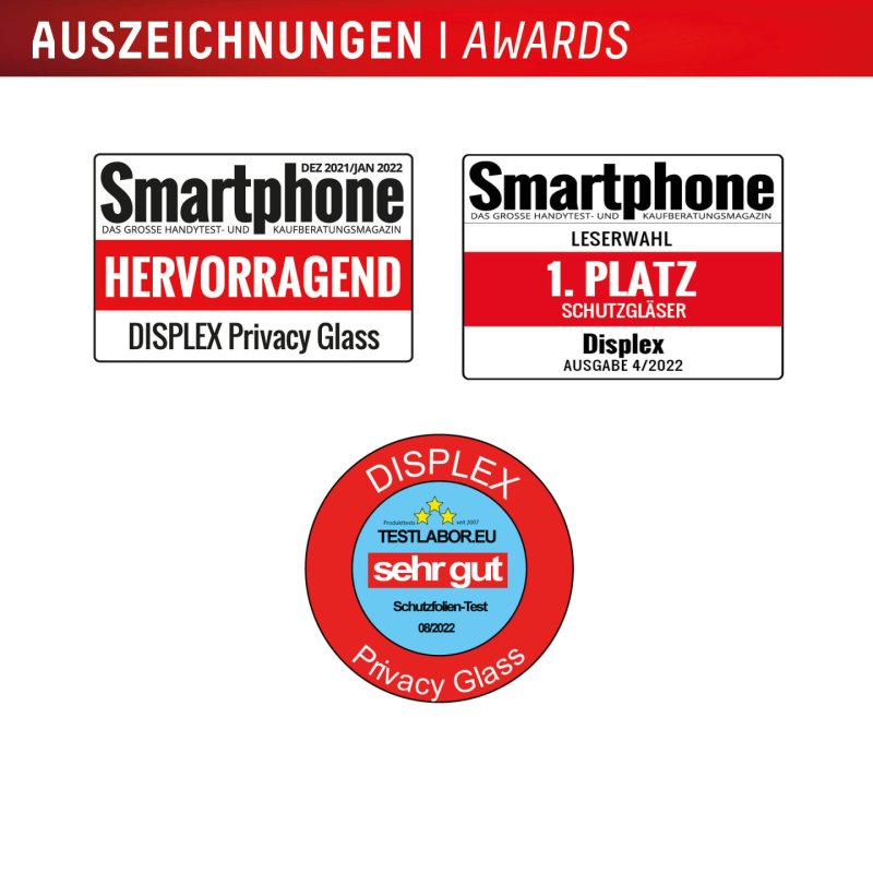 Displex Privacy Screen Protector (10H) for Apple iPhone 17 Pro Max, Eco Mounting Frame, Privacy Filter