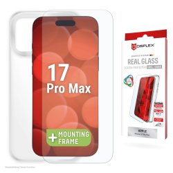 Displex Screen Protector Case for Apple iPhone 17 Pro Max, Eco Mounting Frame, scratch resistant