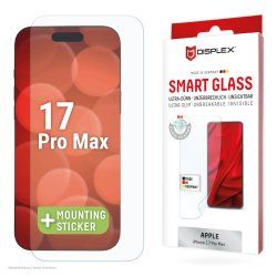 Displex Smart Glass (9H) for Apple iPhone 17 Pro Max, Mounting Sticker, unbreakable