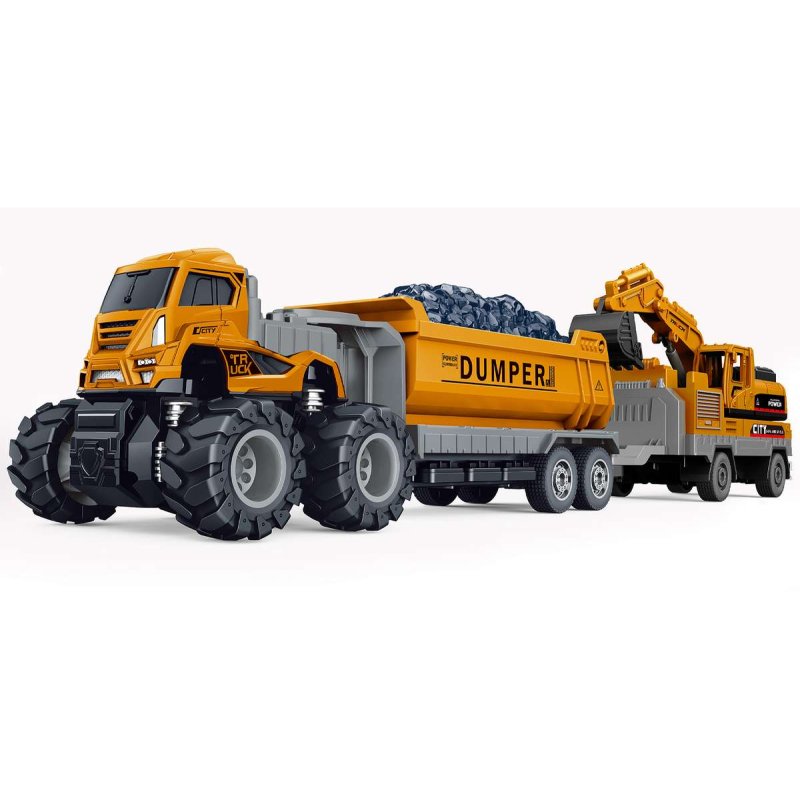 KLX - Die-cast dumper w/hangers, excavator & friction (534676)
