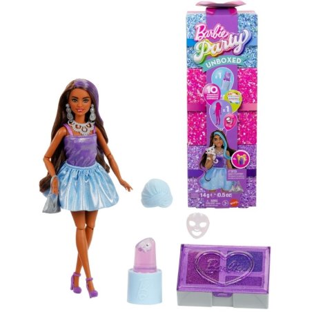 Barbie - Glam Party Unboxed Purple Petite Doll (JFY66)