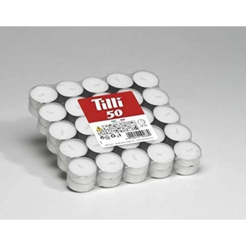 Ser Tea Lights Tilli White 50 Pieces
