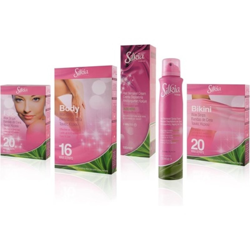 Silkia Body Wax Strips with Aloe Vera Cream Sachets