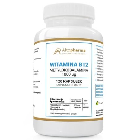 Altopharma Vitamin B12 Methylcobalamin 1000 Mcg Dietary Supplement 120 Capsules