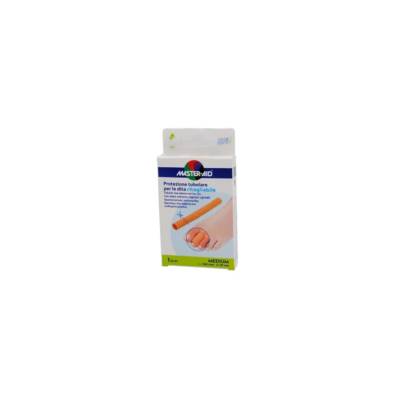 Pietrasanta Pharma Master Aid Tubular Protection For Fingers Cuttable Medium 150 Mm X 20 Mm
