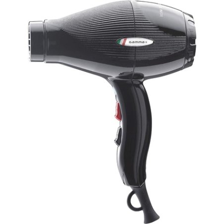 GAMMAPIU Professional Hair Dryer Ion Ceramic with Ion Generator 3 Speeds Silver Coated Grill 2000-2300W Italian Plug