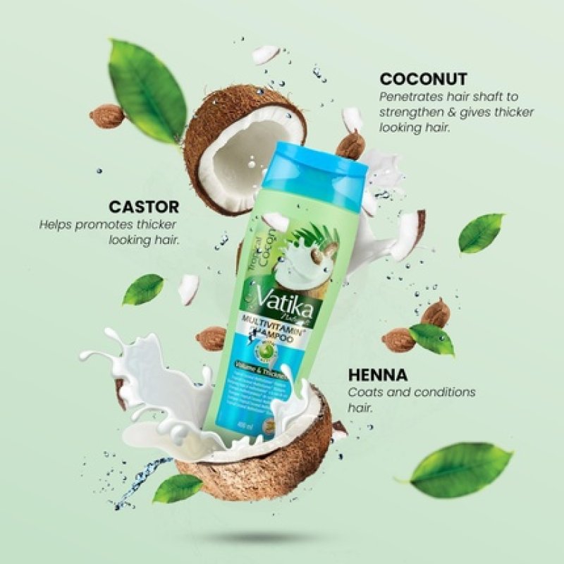 Vatika Naturals Multivitamin Enriched Coconut Shampoo 400ml