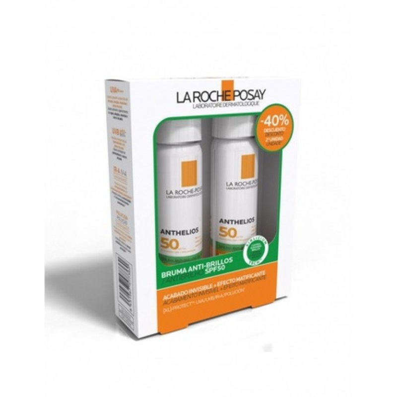 La Roche Posay Anthelios Invisible Face Mist Anti Shine SPF50 75ml - Pack of 2