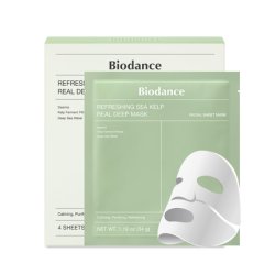 Biodance Refreshing Sea Kelp Real Deep Mask 1 Box 34g X 4 Pieces