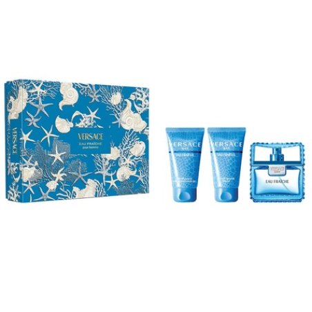Versace Eau Fraiche Set Eau De Toilette Spray 50ml Shower Gel 50ml After Shave Balm 50ml