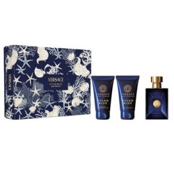 Versace Dylan Blue Eau De Toilette Spray Set 50ml Spray 50ml Shower Gel 50ml After Shave Balm