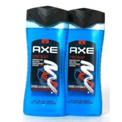 2 Ct Axe 13.5 Ounce XL Sport Blast Charge & Hydrate Energizing Citrus Fruit 3-in-1 Wash
