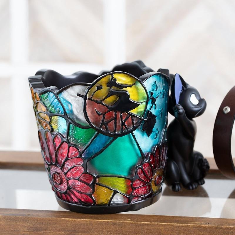 KIKI LA PETITE SORCIERE - Jiji - Diorama Planter Vitrail 18.5cm