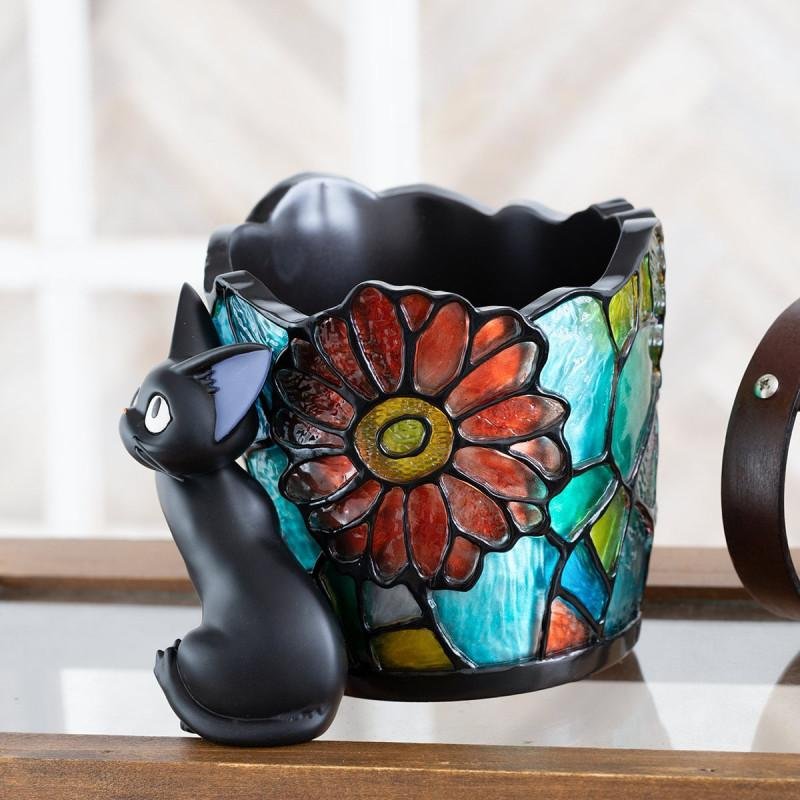 KIKI LA PETITE SORCIERE - Jiji - Diorama Planter Vitrail 18.5cm