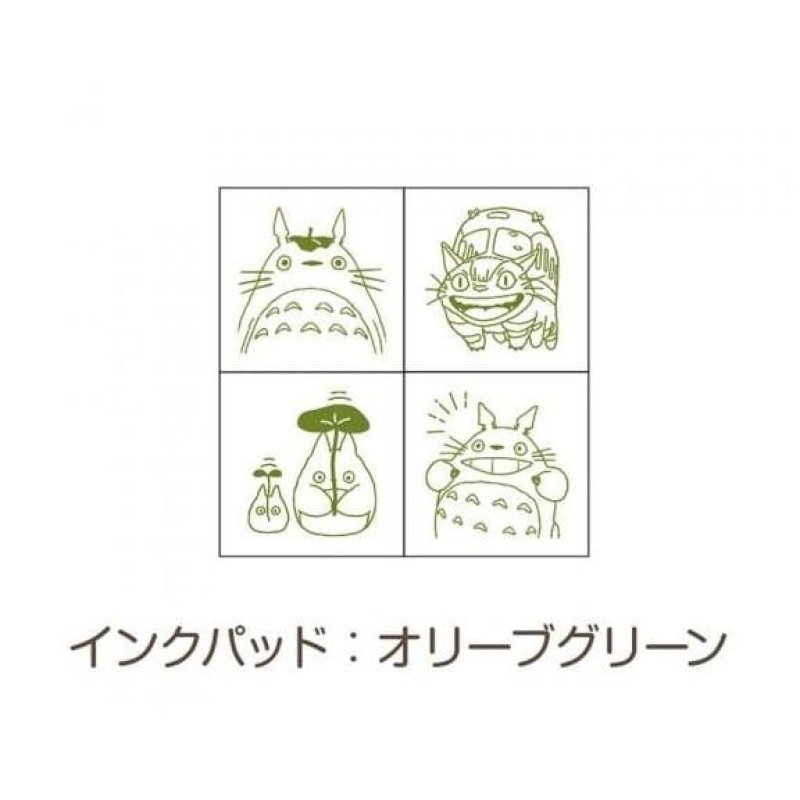 MON VOISIN TOTORO - Totoro & Chatbus - Set Tampons Vert