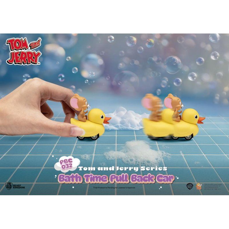 TOM AND JERRY - Bath Time Pull Black Car- Set 6 Fig. Blind Box 5cm