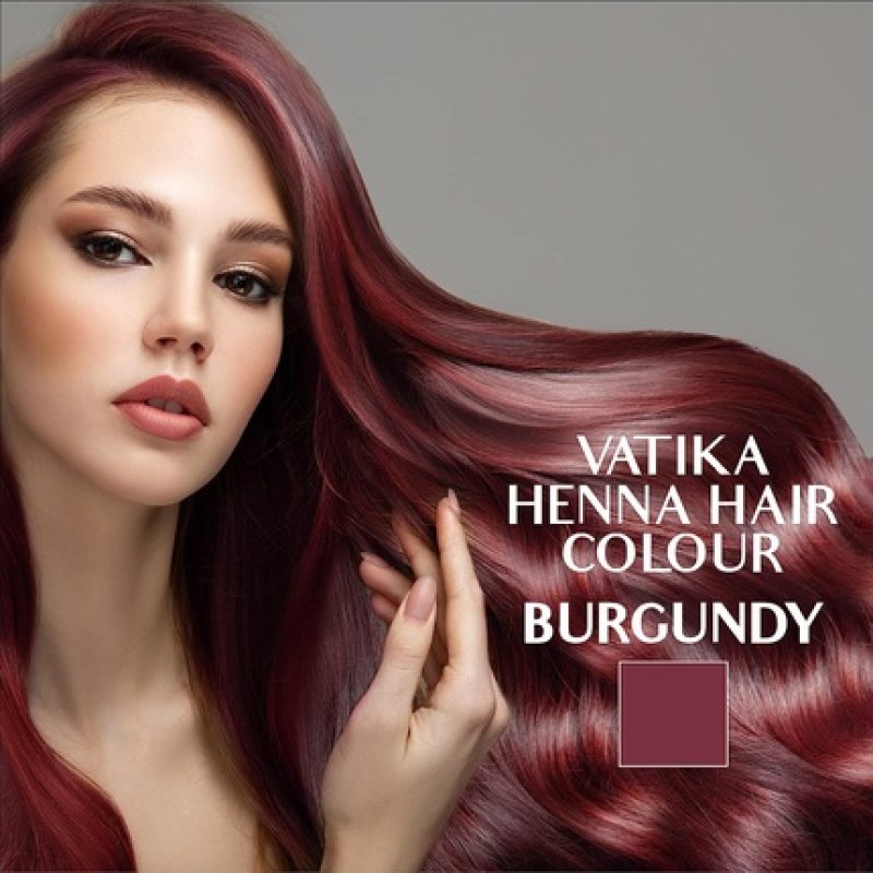 Vatika Henna Burgundy Hair Color Ammonia Free 6X10 gm Satchels