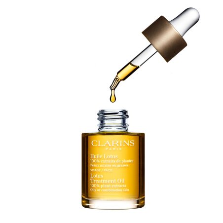 Clarins Lotus Face Treatment Oil Plant Extracts Oily Combination 30ml For Women