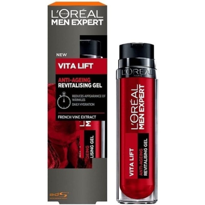 L'Oréal Men Expert Vita Lift Anti Wrinkle and Hydrating Gel Moisturiser for Men 50ml