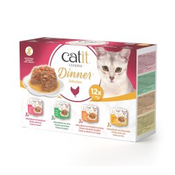 Catit - Dinner Dual-layer Wet Food for Cats - Multipack Chicken - 12x75g