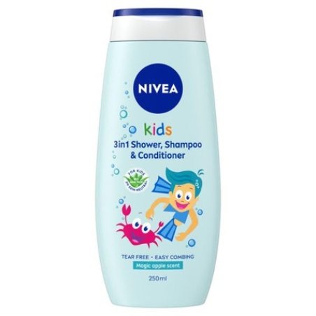 Nivea 2 in 1 Shampoo & Shower Gel for Kids with Magic Apple Scent 250ml