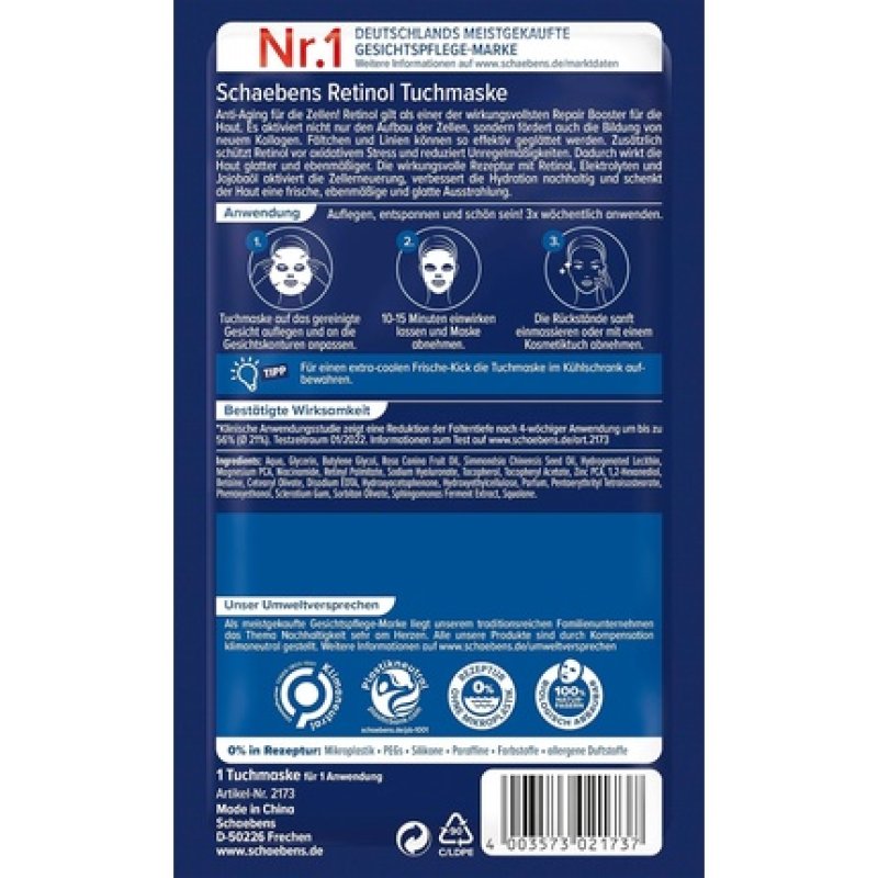 Schaebens Retinol Cloth Mask