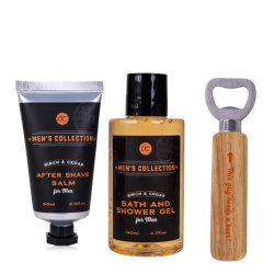 Accentra Men's Collection Gift Set for Men with Bottle Opener - Beer Care Set for Men with Bath & Shower Gel, After
