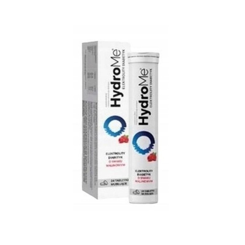 Hydrome Electrolytes Diabetic Raspberry Flavor 24 Effervescent Tablets